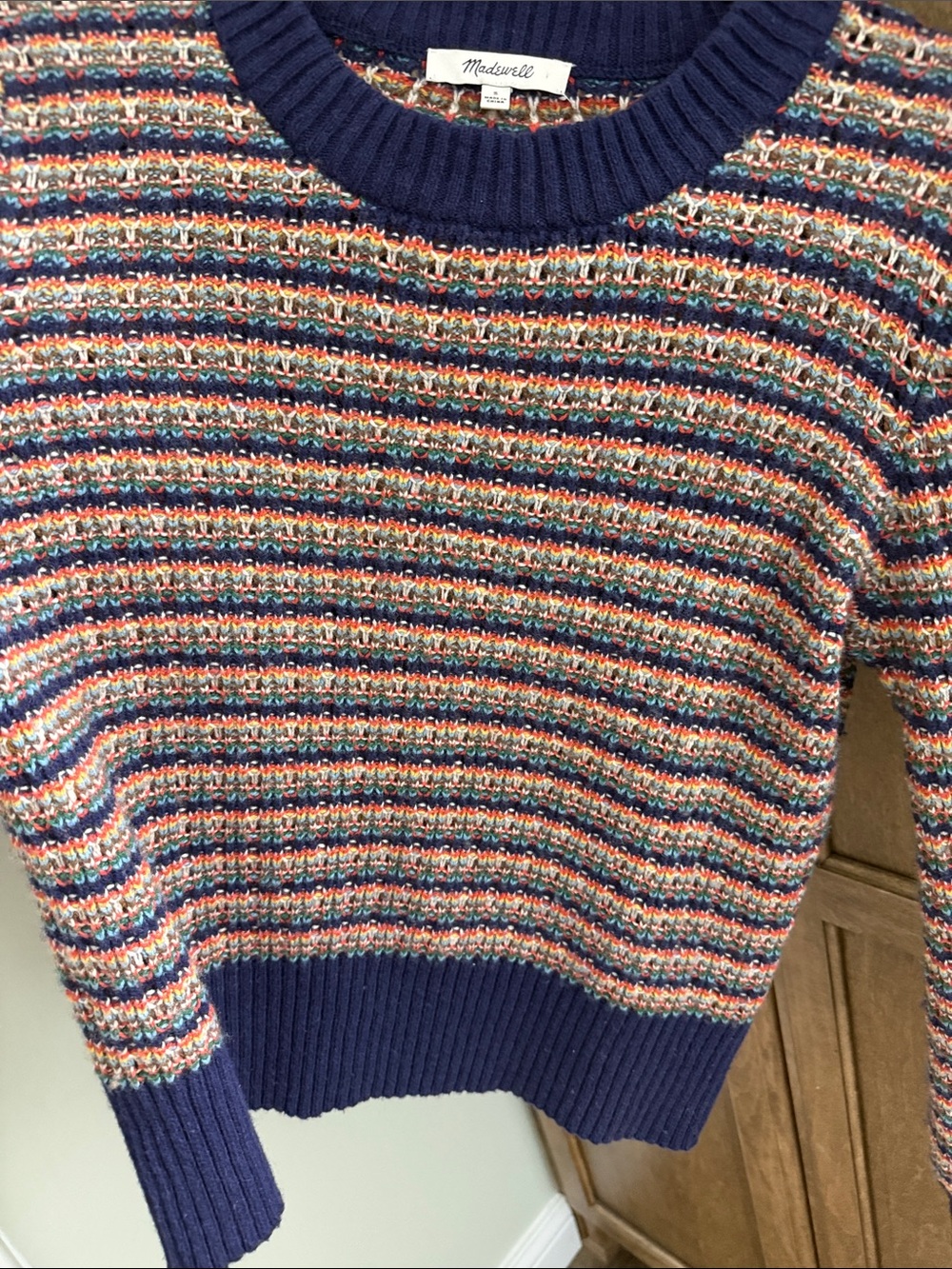Madewell Tensley Sweater. Merino wool/Cotton blend. Featured in movies & TV.